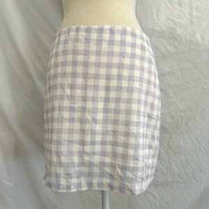 Charlie Holiday Gingham Mini‎ Skirt Preppy Coastal Beach Size 8